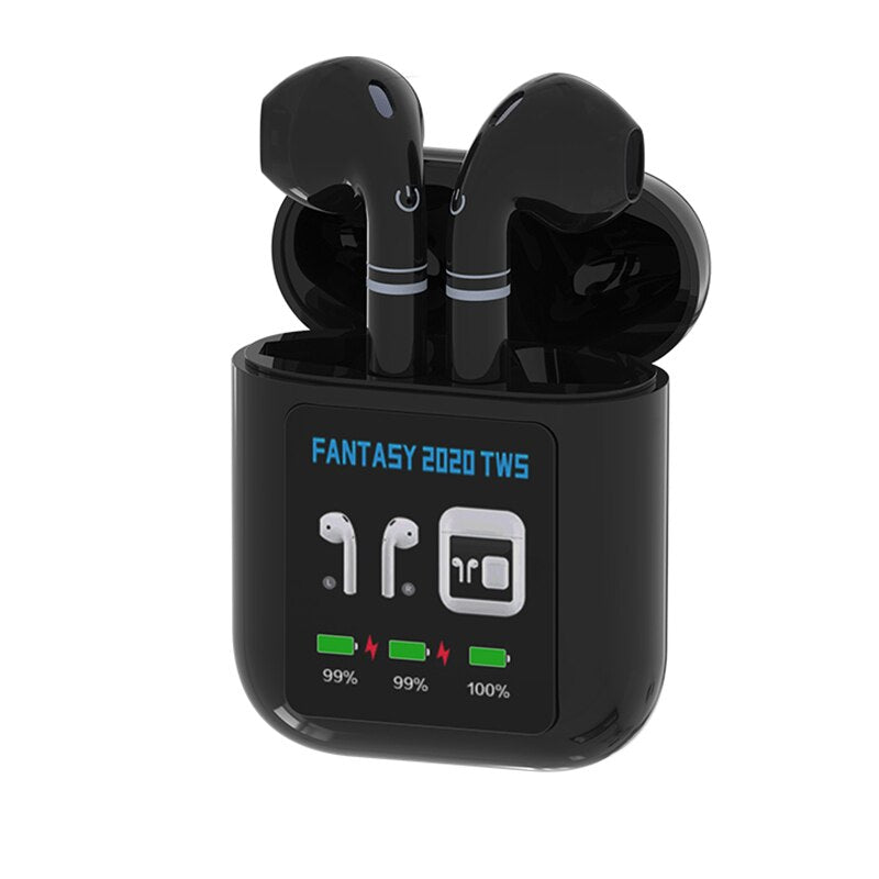 Bluetooth 5.0 Earphone FANTASY 2020 TWS 1.3 Inch LCD Display True Wireless Mini IPX4 waterproof Bluetooth Earbuds For Sport