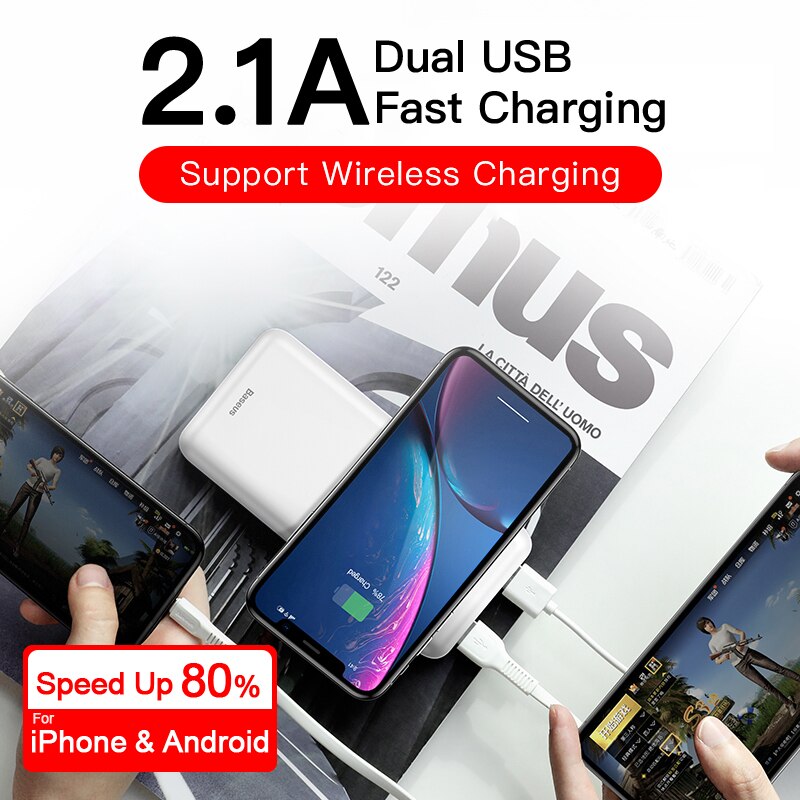 Wireless Charger Power Bank External Battery