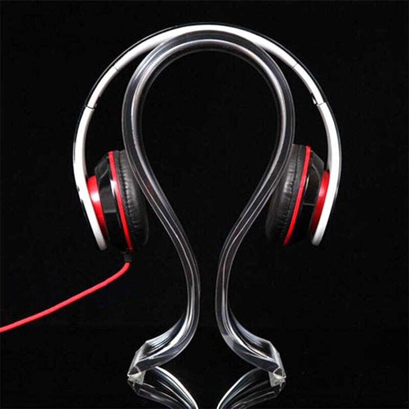 Transparent Acrylic Headphone Holder Earphone Headset Hanger Headphone Desk Display Stand Rack Hanger Support Bracket