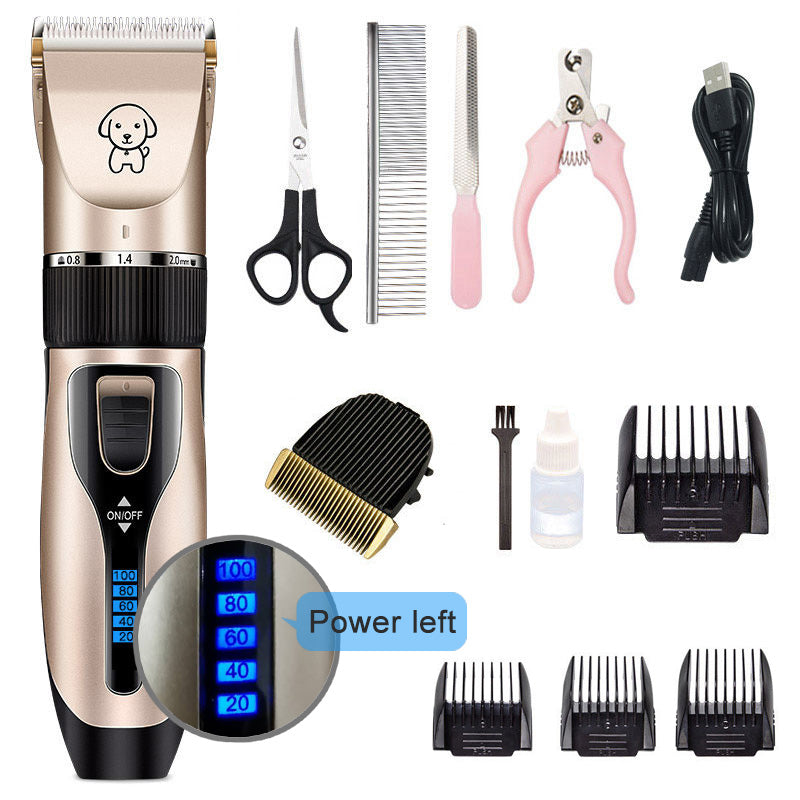 Rechargeable Professional Hair Clipper (Pet/Cat/Dog/Rabbit) Hair Trimmer Dog Hair Clipper Grooming Shaver Set Pets Haircut Tool