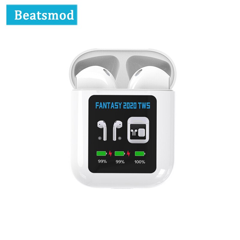 Bluetooth 5.0 Earphone FANTASY 2020 TWS 1.3 Inch LCD Display True Wireless Mini IPX4 waterproof Bluetooth Earbuds For Sport