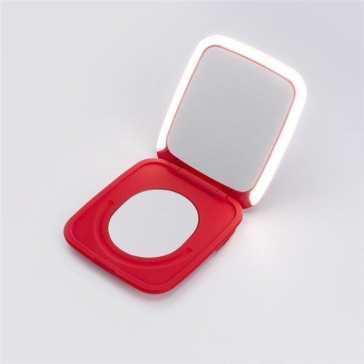 Beauty Pocket Mini Led Makeup Mirror Power Bank Mobile Charger Power Bank With Mirror touch light adjustment portable universal